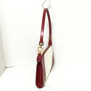 Salvatore Ferragamo Gancini Red Enamel Bag Shoulder